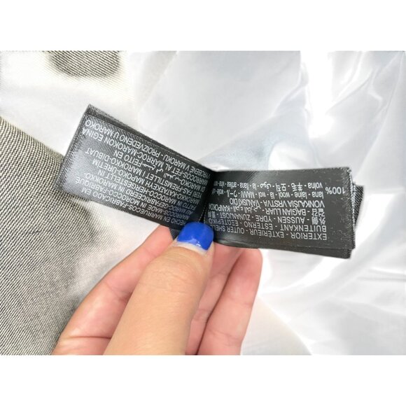 Zara Sartorial Man Suit Jacket EU 46 US 36 Blazer Grey Italian Wool 4495/925 NWT - Picture 12 of 16